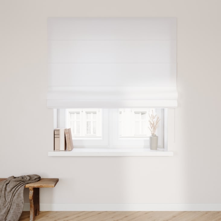 Raffrollo mit Klettschiene, weiß, | 50x60 Monde du Maisons cm LONETA