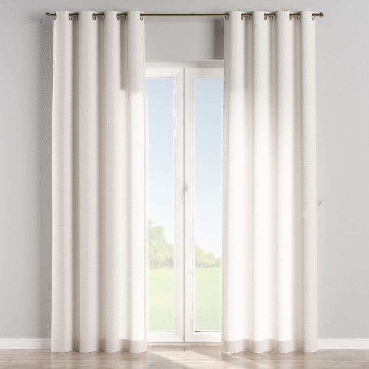 Leinen Vorhang mit Ösen, elfenbein, 130x245 cm LINEN | Maisons du Monde
