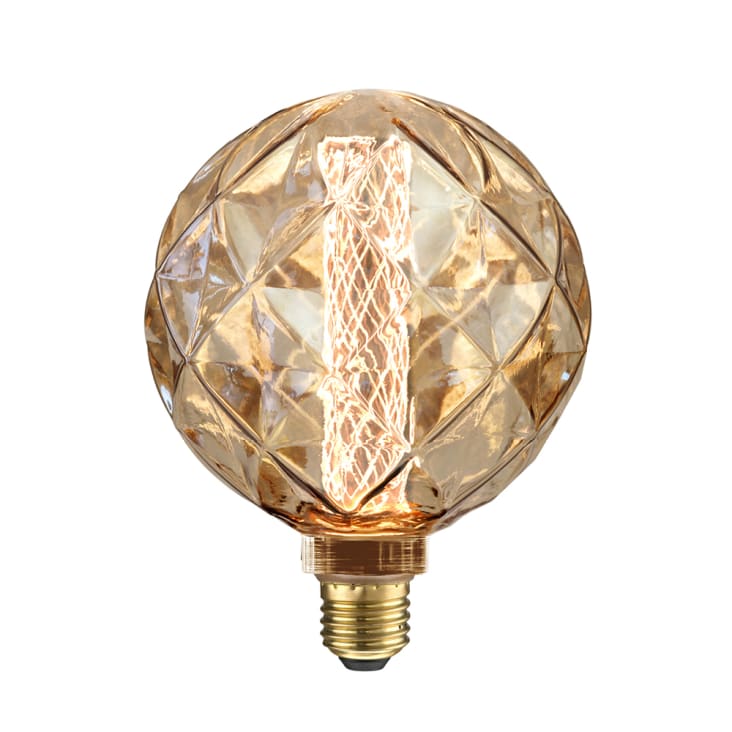 LED-Glühbirne mit Rautenmuster ROMB GOLD