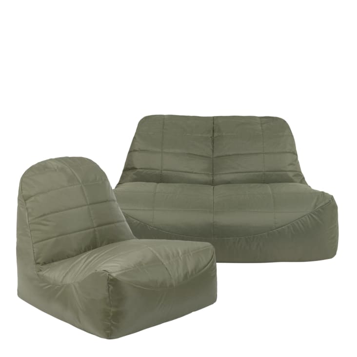 Sofa Sitzsack mit Rückenlehne, Grün VISTA