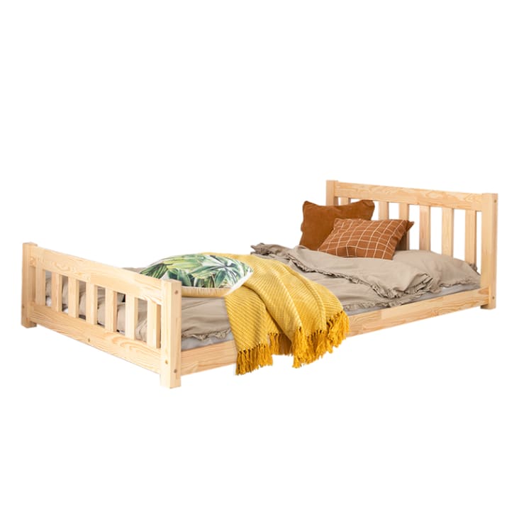 Lit 90x190 sommier inclus Louison - Bois - Lits/Lit au sol enfant