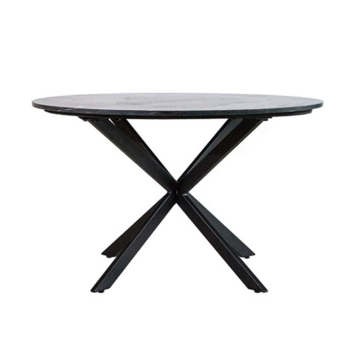 Table à manger carrée 130cm en marbre avec pied en étoile DODU