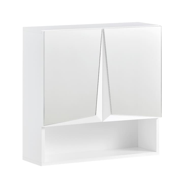 Spiegelschrank mit Weiß | Maisons du MDF Monde 2 Türen