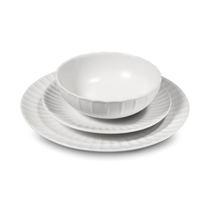 ECHTWERK Service De Table Vintage 18 Pièces Blanka Design Nature Pour 6 Personnes Service Elegant En Gres Avec 6 X Assiettes Plates 6 X Assiettes Creuses Creme