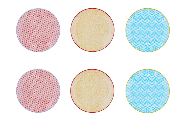 Lot De 12 Assiettes à Dessert Multicolores Quid - Céramique, 19cm, Lavables Au Lave-Vaisselle, Empilables