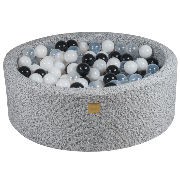 Piscine S che Ronde Boucle Gris Chin Balles Noir Blanc