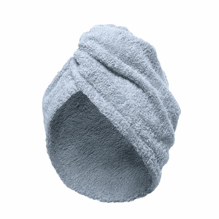 Turban éponge fermeture élastique en coton gris clair Turban de bain ...