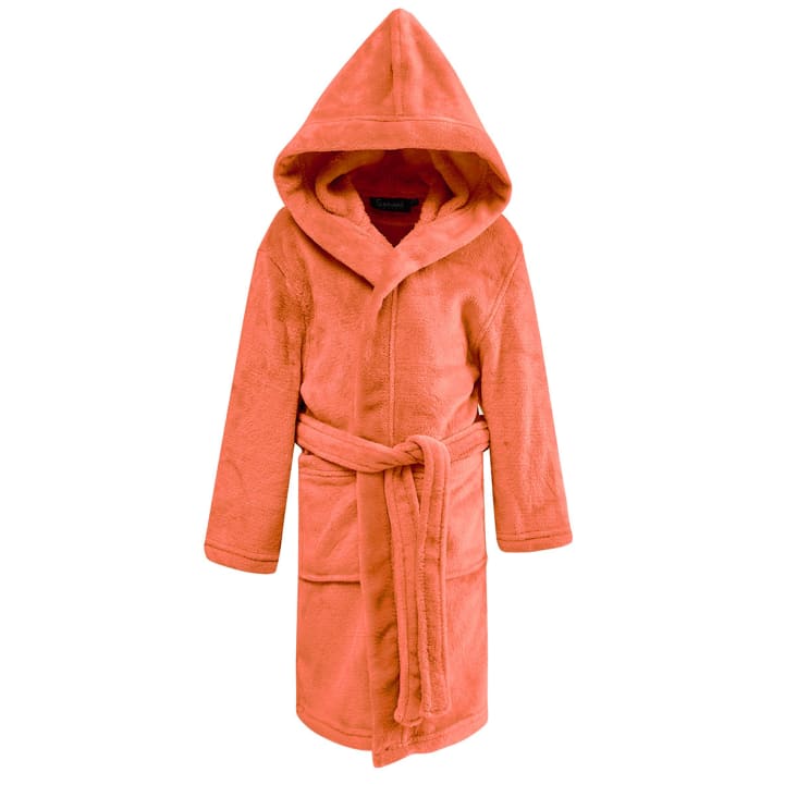 Peignoir enfant polaire chaud a capuche corail 03 04 ans Komo kids Maisons du Monde