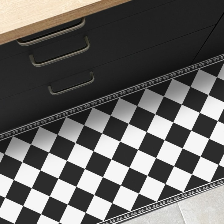 Panorama Tapis Vinyle Balinais Noire 40x80 Cm - Leroy Merlin