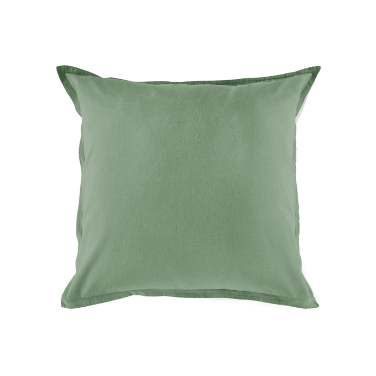 TAIE OREILLER 50x70cm COTON BIO - coloris vert amande