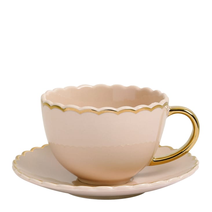 Coffret théière et 2 tasses à thé Madame de Récamier - Gris