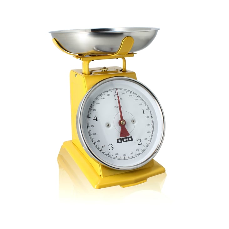 Balance de cuisine mécanique en inox jaune 5kg/20g BAL