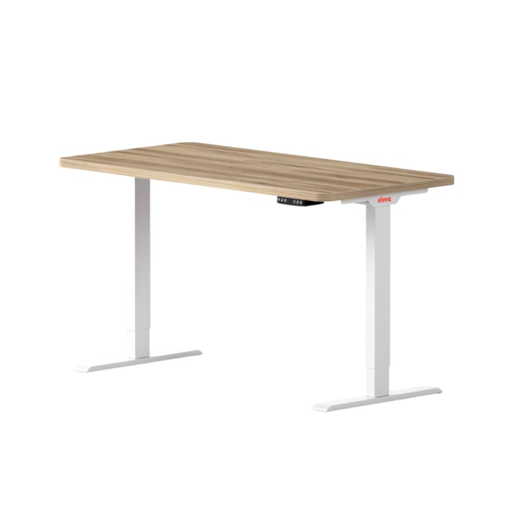 Bureau assis debout effet bois naturel 160x80 DYNAMIC