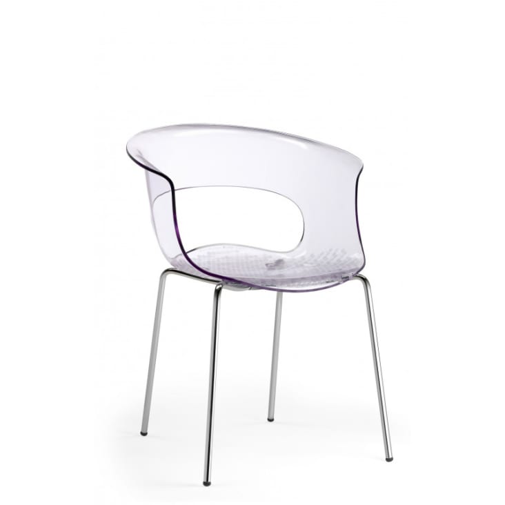 Chaise design en plastique transparent MISS B