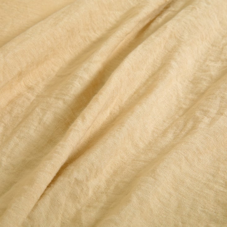 Drap plat lin lavé blanc 270x300