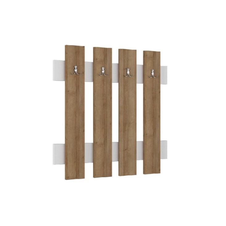 Appendiabiti per Porte Metallo Legno Marrone (21 x 28,5 x 8 cm) (24 Unità)