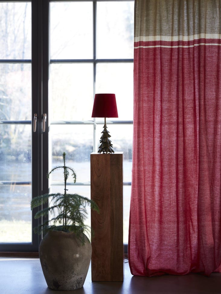 2er Set Gardinen aus Baumwolle 2x140x260cm, rot CARIN | Maisons du Monde | Fertiggardinen