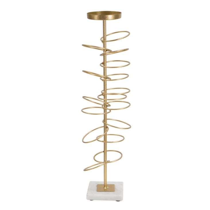 Lanterne Bougeoir Métal Style Rustique Rouillé – 13x13x50 Cm, Pour Bougie Max Ø5 Cm – Ambiance Vintage & Authentique (sans Bougie)