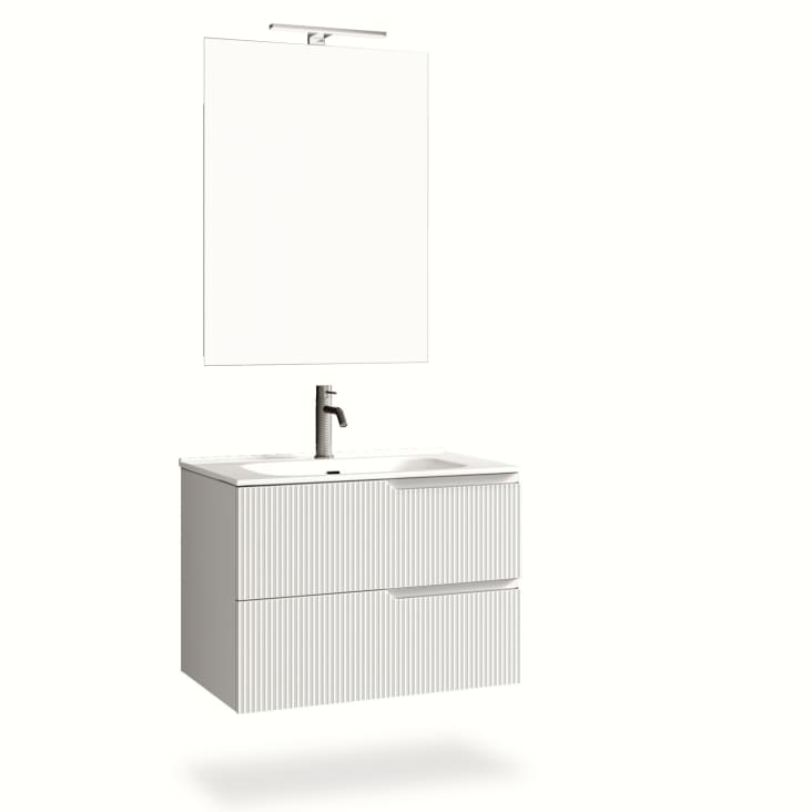 Mobile da bagno 4 pezzi in MDF bianco opaco VENERE