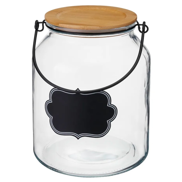 Pot en verre avec couvercle hermétique et étiquette - Bocaux
