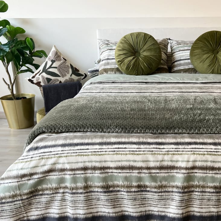Funda de almohada cama 150 cm verde