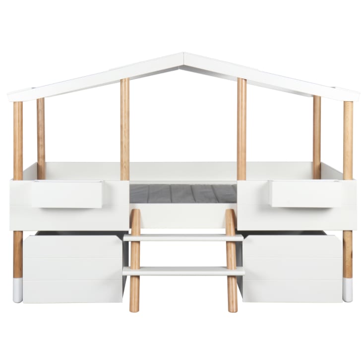 Lit cabane enfant avec tiroir Paloma - 90 x 190 cm - Blanc 131132