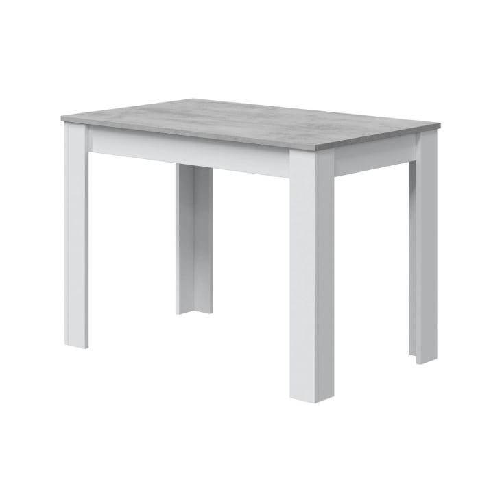 Tavolo fisso effetto legno 109x67 cm bianco e cemento LOWELL