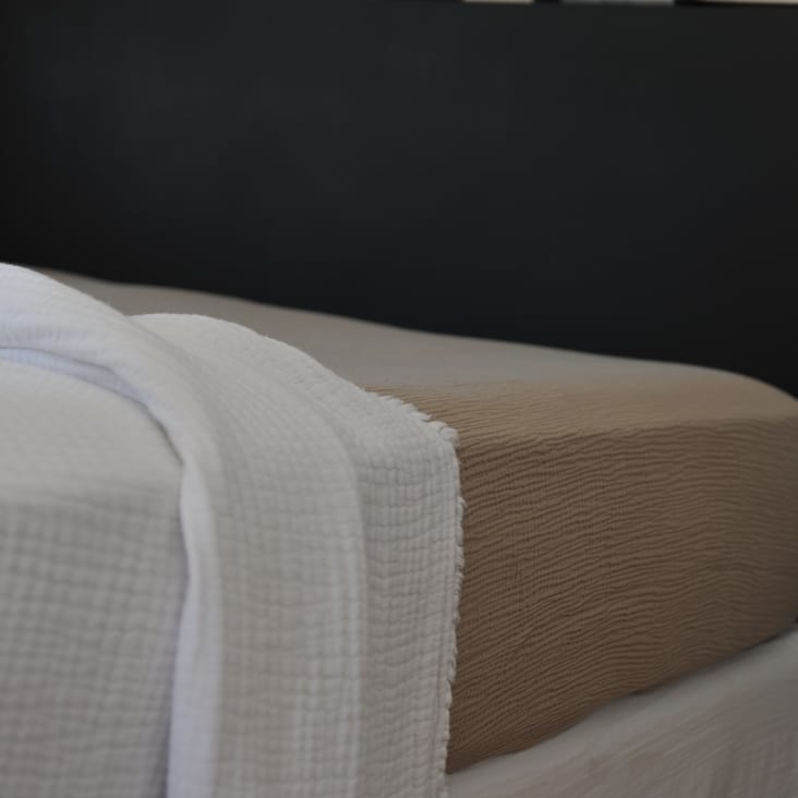 Drap housse gaze de coton grège 140X190X30 CM Gaze de coton Maisons — free download