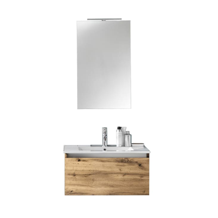 Mango Mobile bagno 80x45 due cassetti soft close con top quercia e