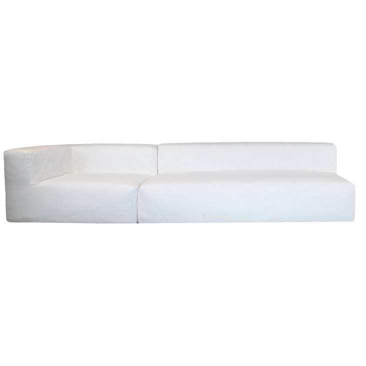 Copridivano bianco cotone per divano - A 4/5 posti