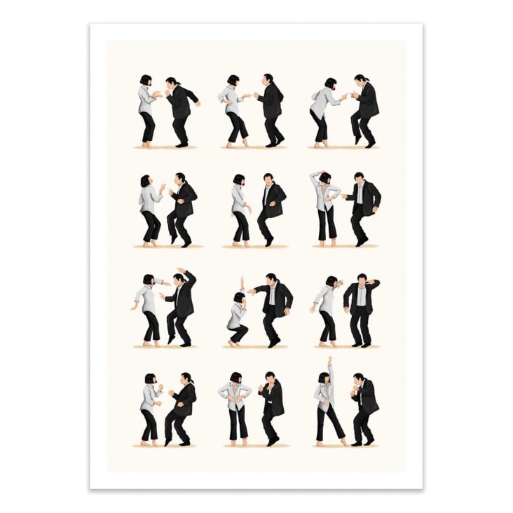 PULP FICTION DANCING - Affiche d'art 30 x 40 cm NOUR TOHME