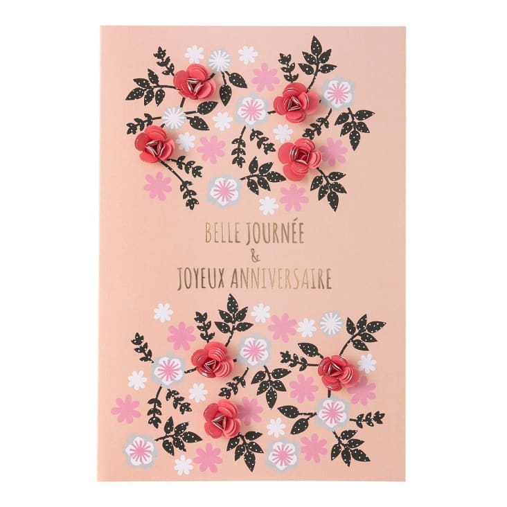 Carte de joyeux anniversaire pour femme - Design floral