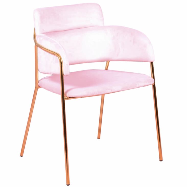Arredamento vendita online a basso prezzo :: Sedie :: Sedia imbottita  rivestita in velluto rosa antico Lady