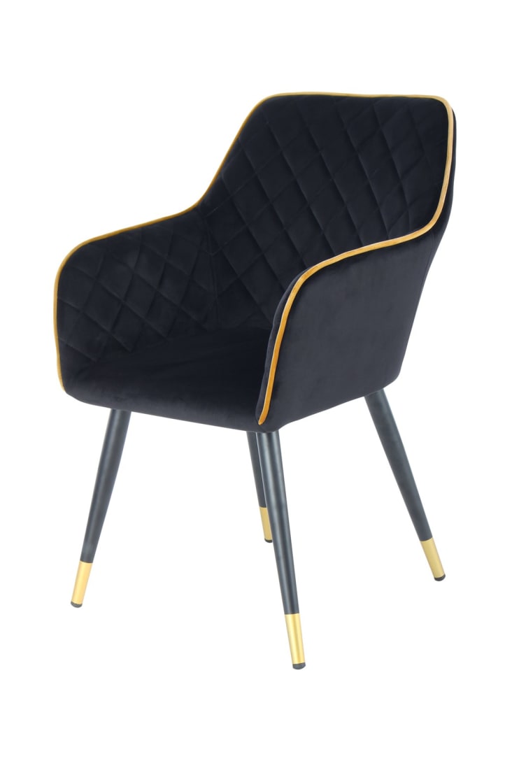 Stuhl aus Stoff 58,8 x Monde 86 Schwarz Maisons | AMINO Gold du und cm