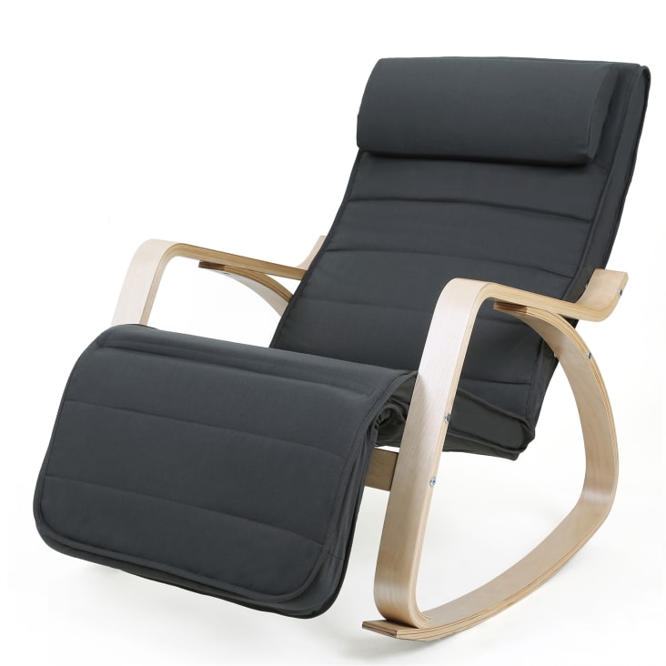 Songmics Fauteuil à bascule relax bois de bouleau au meilleur prix sur