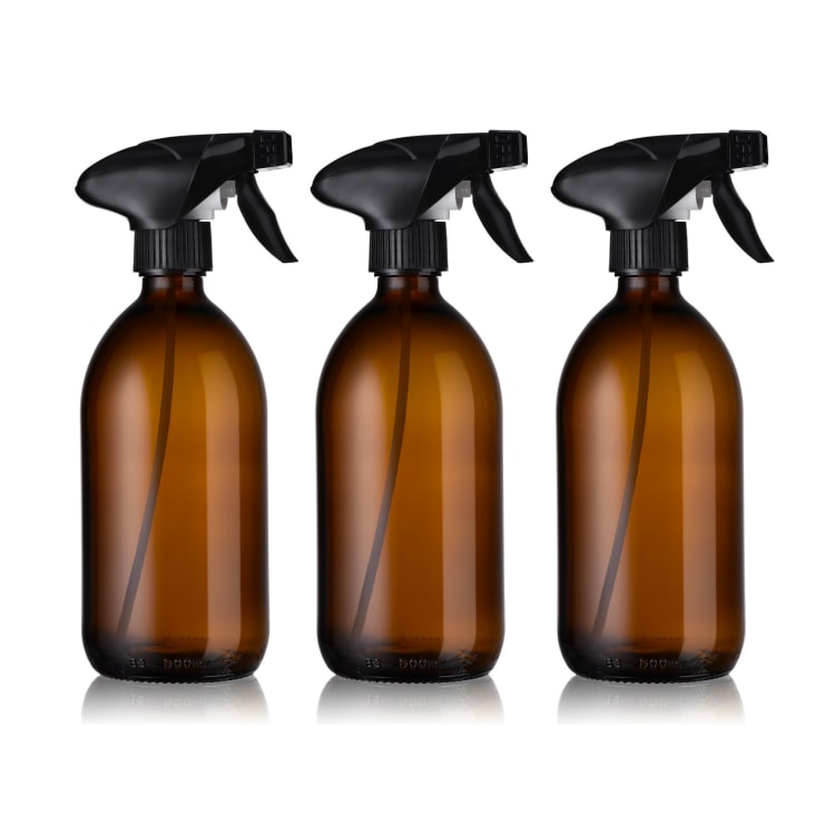Lot De 3 Vaporisateurs En Verre Ambré 500ml - Buse Réglable, Sans BPA - Pour Nettoyage, Huiles, Jardinage