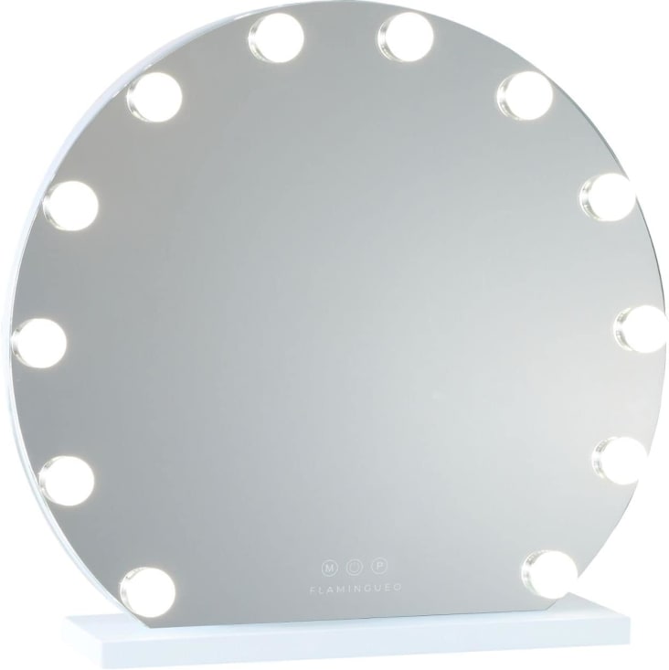 FASCINATE Miroir de Maquillage Triple, Miroir de Bureau à LED de Magnification 1X / 2X / 3X