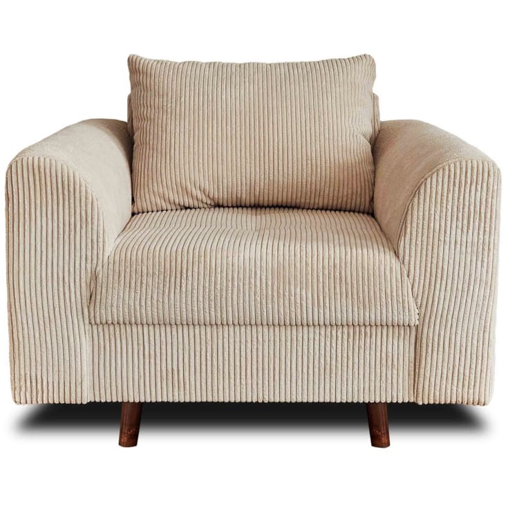FAUTEUIL COTELE SCOTT BEIGE – La Chaise Longue FAUTEUIL COTELE SCOTT BEIGE – La Chaise Longue