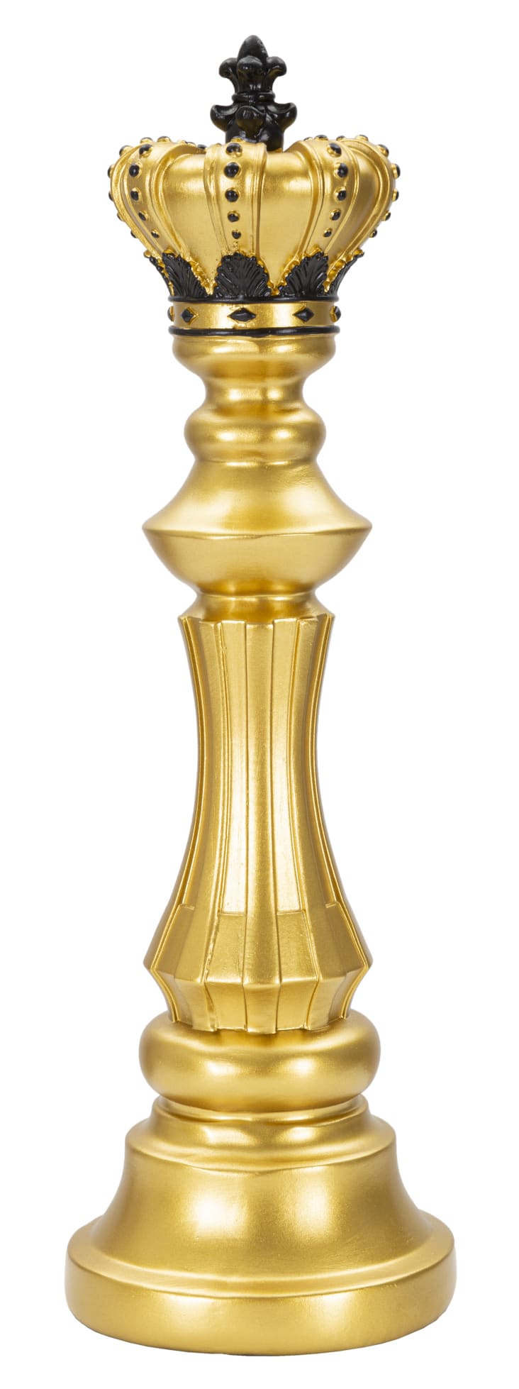 Roi des échecs en résine doré et noir Ø 13x40,5 cm Scacchi | Maisons du ...