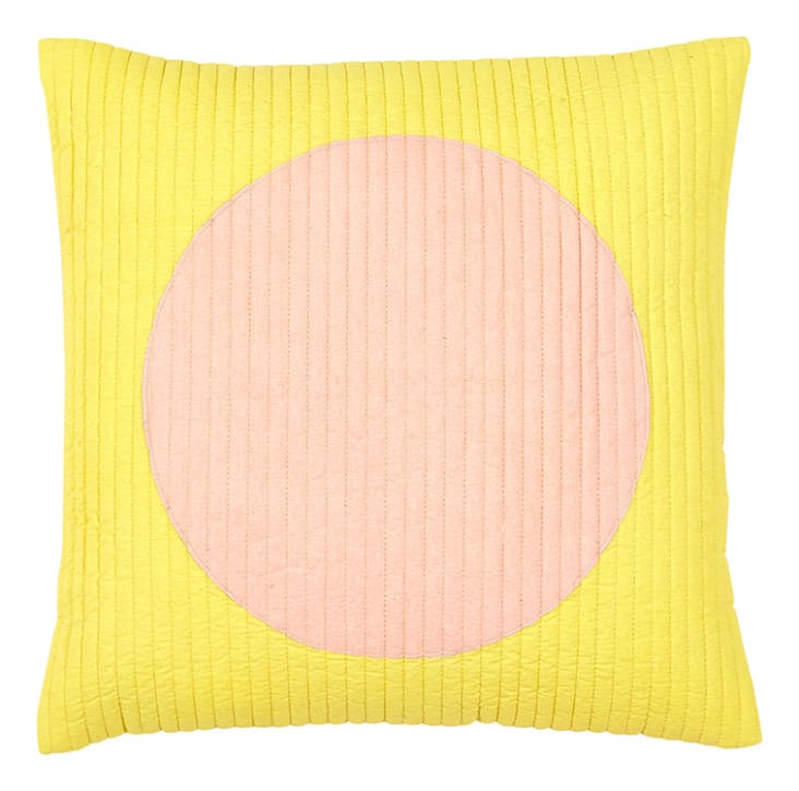 Kissenhülle, Bio-Baumwolle, 45x45cm, gelb/pink du MOON Monde Maisons | FULL