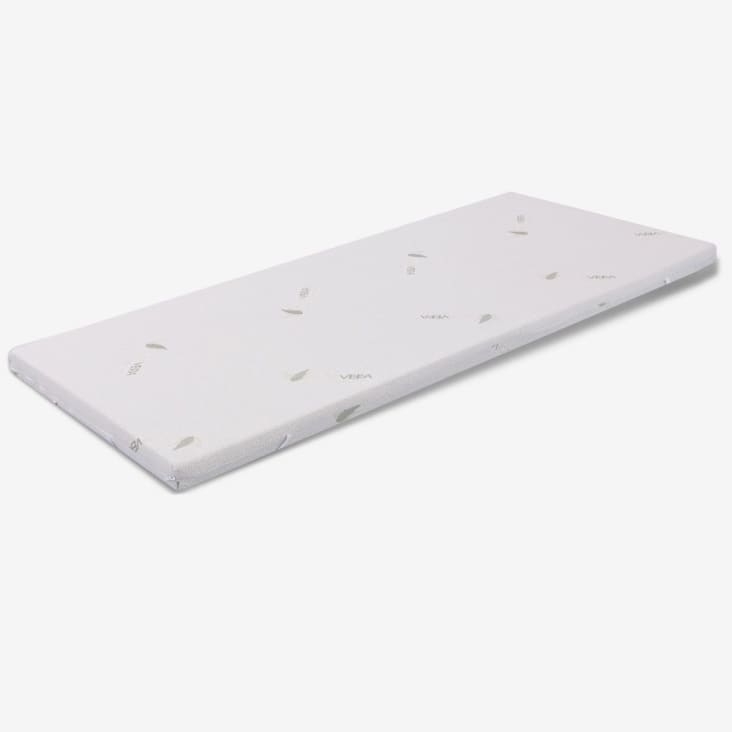 IlGruppone Topper Memory Aloe Vera 5 Cm - Coprimaterasso Sfoderabile Lavabile, Alta Densità, Matrimoniale Bianco