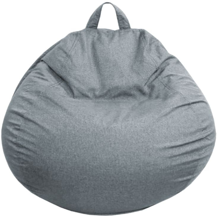 Pouf sacco grigio scuro 105 x 85 cm