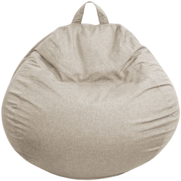 Pouf sacco beige 120 x 100 cm