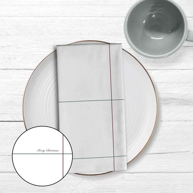 Paño de cocina 100% algodón 50×70 Diseño cuadros gris – Papel y Detalles