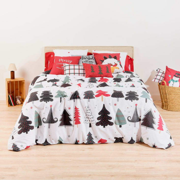Funda nordica navidad algodon multicolor 135 220x220 cm Laponia 5 Maisons du Monde