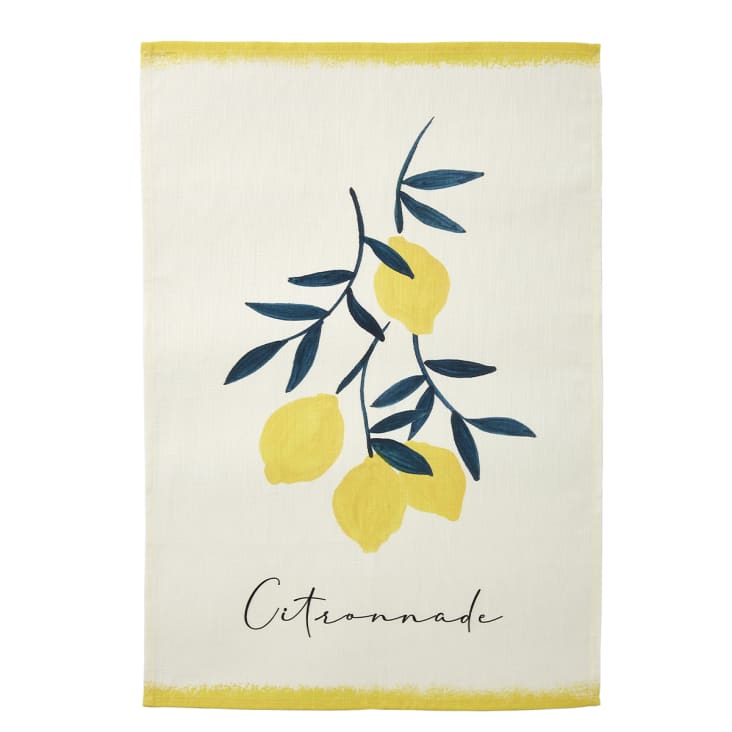 Torchon Imprimé Jacquard Autrefois Fruits De Mer Bleu - 48x70 Cm - Thème Poissons Et Crustacés