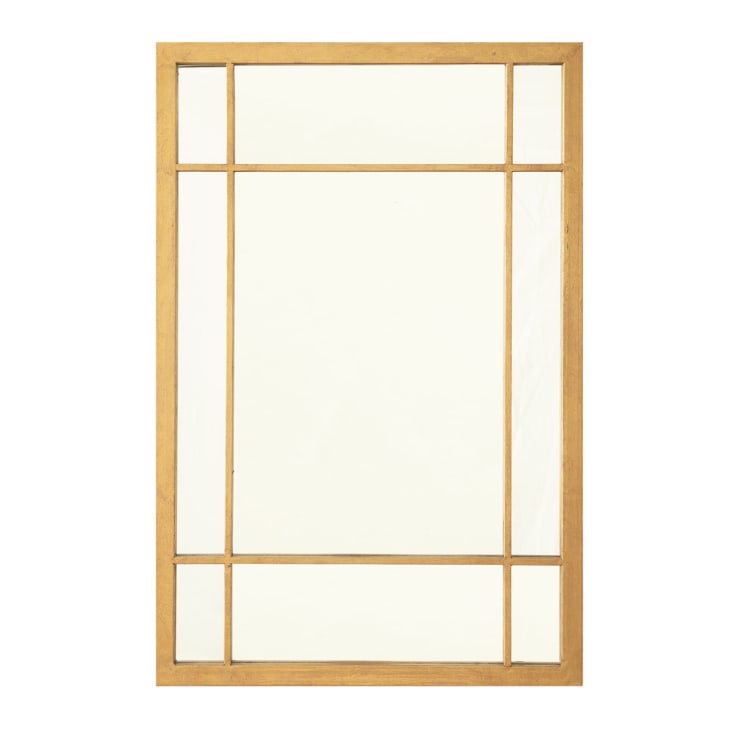 Specchio Art Déco In Metallo Dorato 130 X 90 Cm Wallis