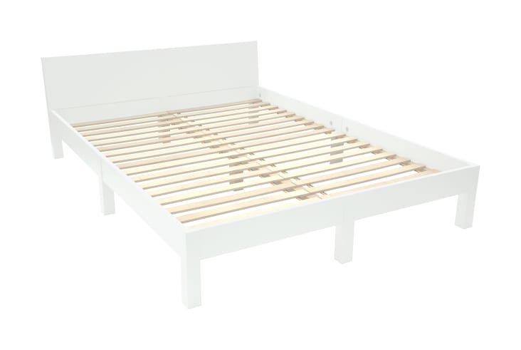 Bett, Holz, 160x220 cm, Weiß