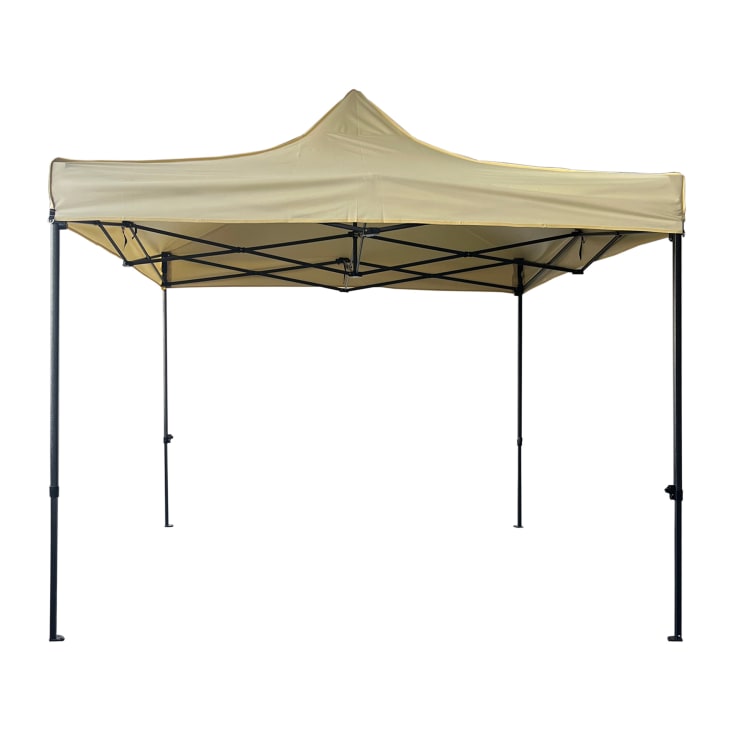 Gartenpavillon 3x3 m aus Metall und beige Polyeste Maisons du Monde