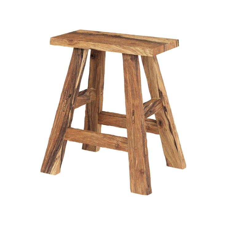 DESIGN DELIGHTS Sgabello adero in Legno Russo, 48 x 30 x 30 c (Altezza x Larghezza x